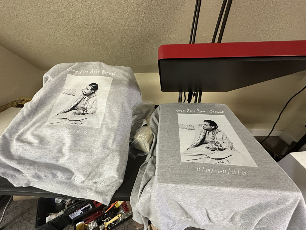 In memoriam shirts printed at The Print Plug