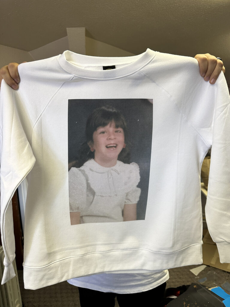 Picture printed onto sweater with DTG