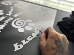 Screen printing and custom heat-transfer-vinyl