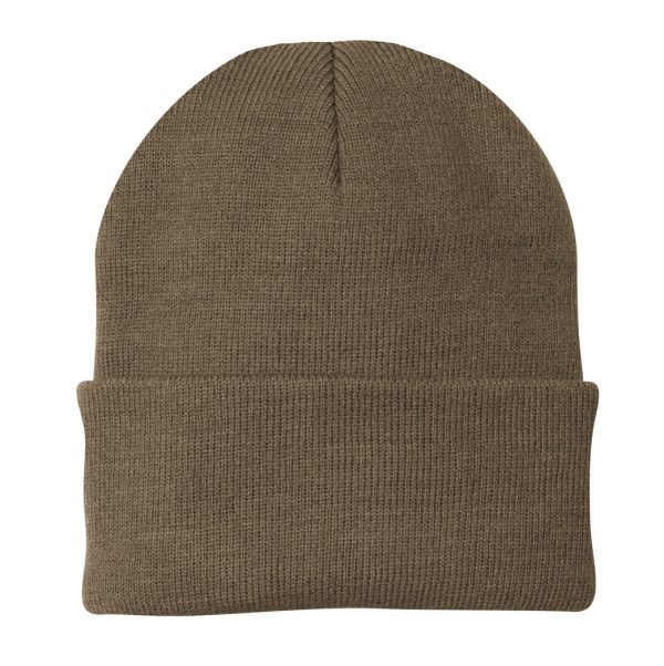 Customizable Woodland Brown Knit Cap