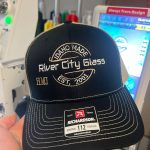 Custom embroidered hat made for a local glass installation company near Nampa