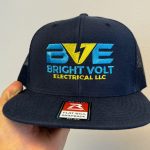 Custom embroidered hat with company logo from The Print Plug embroidery shop in Nampa