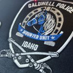 Custom embroidered logo for a local law enforcement office near Boise