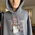 Mannikin showing off an HTV print hoodie for a local sports team near Boise